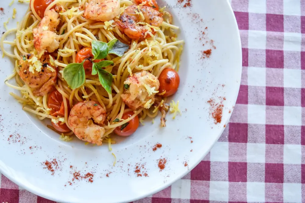 Pasta with prawns — Buona Sera