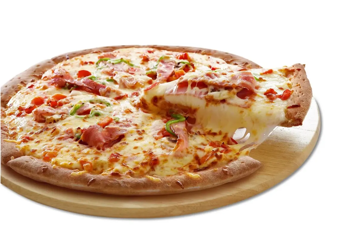 A Buona Sera pizza on a wooden board